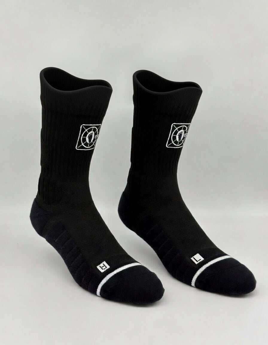 SoleVault Performance Mid-Calf Socks - Black