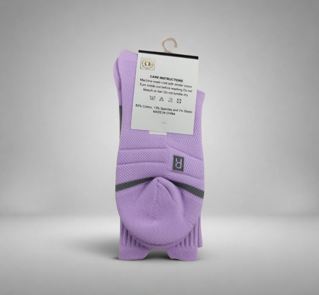 SoleVault Performance Mid-Calf Socks - Purple