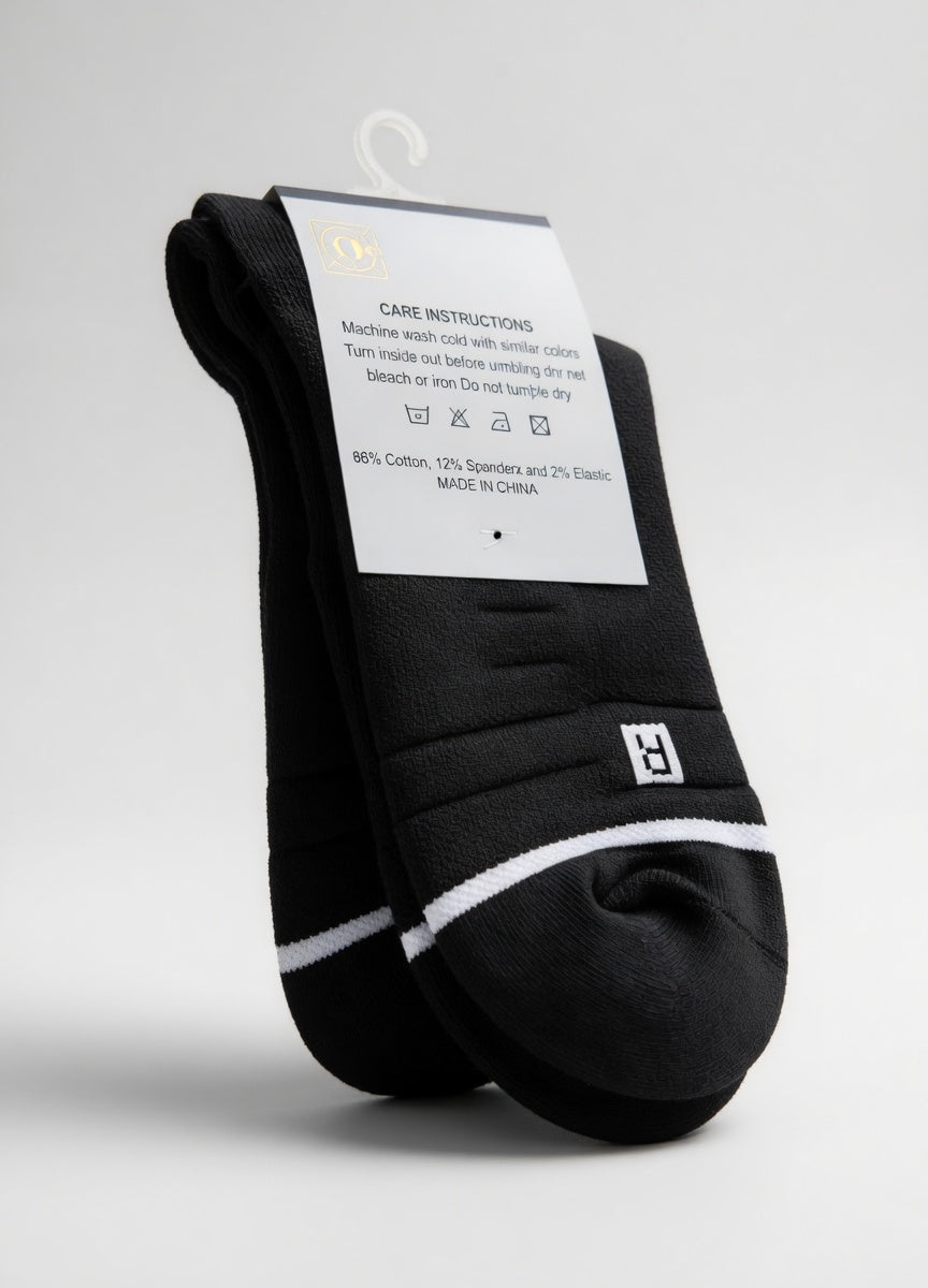 SoleVault Performance Mid-Calf Socks - Black