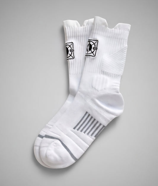 SoleVault Performance Mid-Calf Socks - White