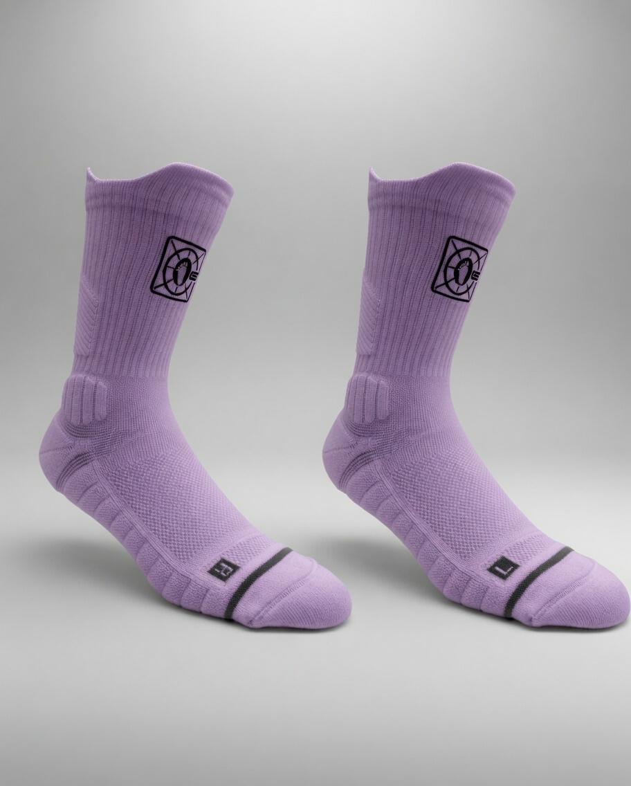 SoleVault Performance Mid-Calf Socks - Purple
