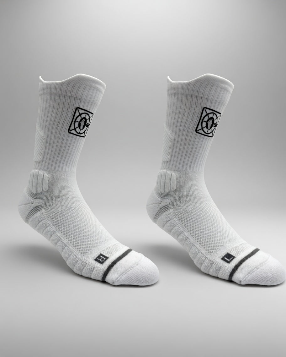SoleVault Performance Mid-Calf Socks - White