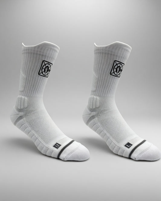SoleVault Performance Mid-Calf Socks - White
